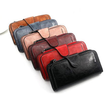 Load image into Gallery viewer, Three fold PU leather Purses