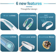 Load image into Gallery viewer, Rechargeable Leafless Hanging Fans