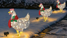 Load image into Gallery viewer, Christmas Light-Up Chicken with Scarf Decoration