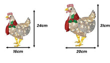 Load image into Gallery viewer, Christmas Light-Up Chicken with Scarf Decoration