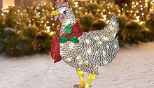 Load image into Gallery viewer, Christmas Light-Up Chicken with Scarf Decoration