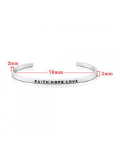 Load image into Gallery viewer, FAITH HOPE LOVE C-type Bracelet