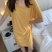 Load image into Gallery viewer, Women&#39;s Summer Ice Silk Dress Minimalist Pajamas
