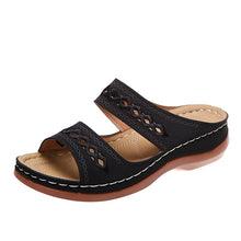 Load image into Gallery viewer, Women Wide Flip Flops Beach Wedge Sandals
