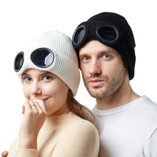 Load image into Gallery viewer, Unisex windproof glasses with cashmere knitted hat
