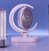 Load image into Gallery viewer, Portable USB Charging Desktop Fan With Light
