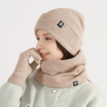 Load image into Gallery viewer, Warm woolen hat, Scarf and Gloves three-piece set
