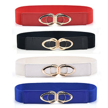 Load image into Gallery viewer, PU Leather Elastic Wide Belt for Women
