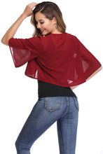 Load image into Gallery viewer, Women&#39;s Seven-point Sleeve See-through Cardigan Chiffon Cardigan Cape
