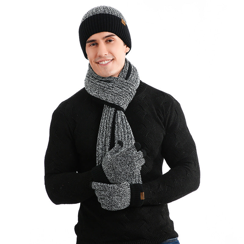 3 Pieces Winter Warm Knit Set Comfortable Winter Knit Set