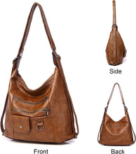 Load image into Gallery viewer, Soft PU Leather Women Handbags Shoulder Bag 3 in 1 Backpack
