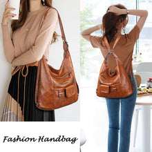 Load image into Gallery viewer, Soft PU Leather Women Handbags Shoulder Bag 3 in 1 Backpack
