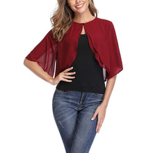 Load image into Gallery viewer, Women&#39;s Seven-point Sleeve See-through Cardigan Chiffon Cardigan Cape
