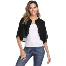 Load image into Gallery viewer, Women&#39;s Seven-point Sleeve See-through Cardigan Chiffon Cardigan Cape
