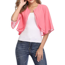 Load image into Gallery viewer, Women&#39;s Seven-point Sleeve See-through Cardigan Chiffon Cardigan Cape
