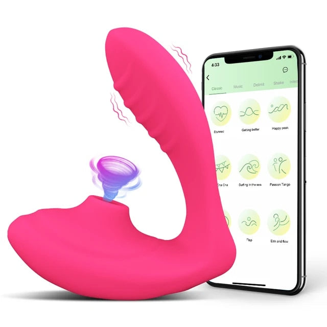 Clitoris Sucker Vibrator Wearable G Spot Dildo Massager for Women