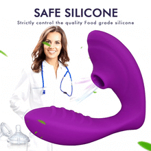 Load image into Gallery viewer, Clitoris Sucker Vibrator Wearable G Spot Dildo Massager for Women
