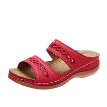Load image into Gallery viewer, Women Wide Flip Flops Beach Wedge Sandals
