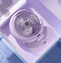 Load image into Gallery viewer, Portable USB Charging Desktop Fan With Light
