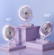 Load image into Gallery viewer, Portable USB Charging Desktop Fan With Light
