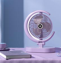 Load image into Gallery viewer, Portable USB Charging Desktop Fan With Light
