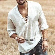 Load image into Gallery viewer, Summer Men Casual Shirts Man Linen Tops
