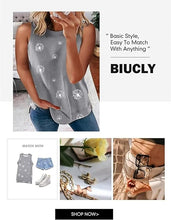 Load image into Gallery viewer, Womens Crewneck Tank Tops Casual Loose Sleeveless Blouse Shirts
