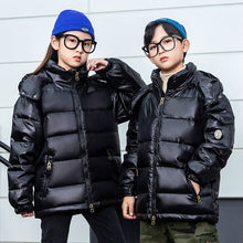 Load image into Gallery viewer, Moncler Inspired Kids Shiny Glossy Coat
