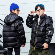 Load image into Gallery viewer, Moncler Inspired Kids Shiny Glossy Coat
