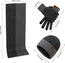 Load image into Gallery viewer, 3 Pieces Winter Warm Knit Set Comfortable Winter Knit Set
