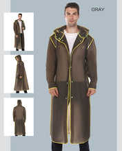 Load image into Gallery viewer, EVA Men Hooded Long Raincoat Rain Poncho

