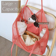 Load image into Gallery viewer, Mesh Beach Tote Womens Shoulder Handbag
