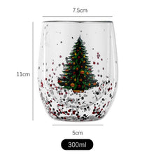 Load image into Gallery viewer, Creative Christmas Tree Heat-Resistant Double Wall Glass Cup
