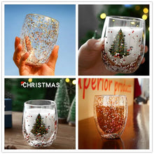 Load image into Gallery viewer, Creative Christmas Tree Heat-Resistant Double Wall Glass Cup

