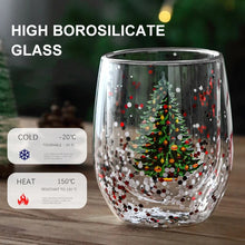 Load image into Gallery viewer, Creative Christmas Tree Heat-Resistant Double Wall Glass Cup
