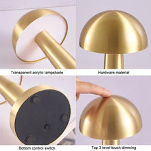Load image into Gallery viewer, Modern USB Rechargeable Touch Wrought Iron Dumbbell Table Lamp
