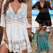 Load image into Gallery viewer, Ladies Sexy Sundress Solid Cover Up Dress
