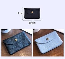 Load image into Gallery viewer, Mini  Simple Buckle Cowhide Large Capacity Card Bag
