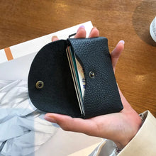 Load image into Gallery viewer, Mini  Simple Buckle Cowhide Large Capacity Card Bag
