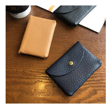 Load image into Gallery viewer, Mini  Simple Buckle Cowhide Large Capacity Card Bag
