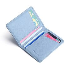 Load image into Gallery viewer, Multi-card Slot Solid Color Portable PU Leather Card
