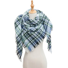 Load image into Gallery viewer, Autumn and Winter Large Plaid Triangle Scarf
