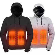 Load image into Gallery viewer, Unisex 5 heating zone USB heated hoodie
