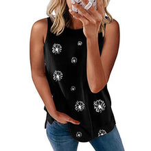 Load image into Gallery viewer, Womens Crewneck Tank Tops Casual Loose Sleeveless Blouse Shirts
