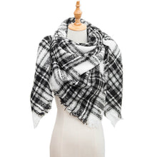 Load image into Gallery viewer, Autumn and Winter Large Plaid Triangle Scarf
