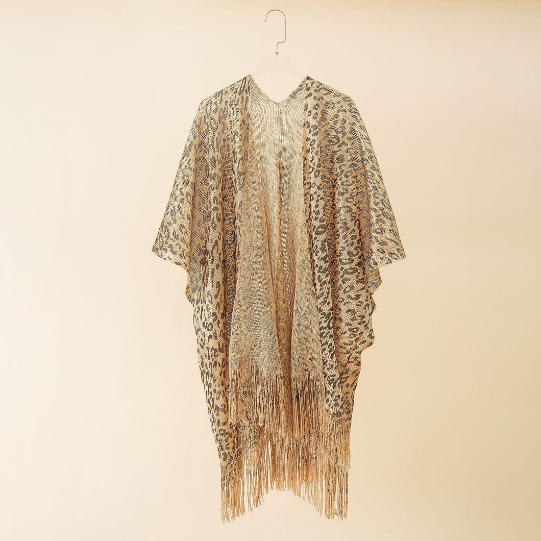 Women's Tops Leopard Loose Tassels Coverups Beach