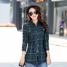 Load image into Gallery viewer, Winter Warm Women Velvet Thicke Plaid Shirt
