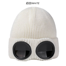 Load image into Gallery viewer, Unisex windproof glasses with cashmere knitted hat
