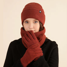 Load image into Gallery viewer, Warm woolen hat, Scarf and Gloves three-piece set
