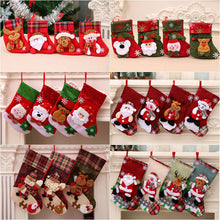 Load image into Gallery viewer, 4 Pack Christmas Sock Gift Bag
